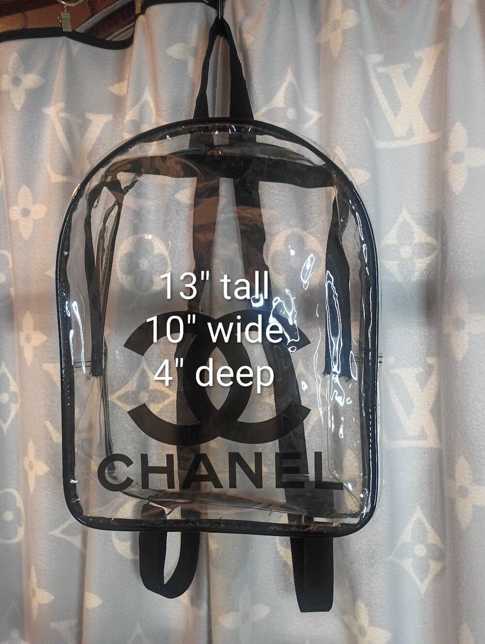 Clear Monogram Stadium Bag Backpack Purse